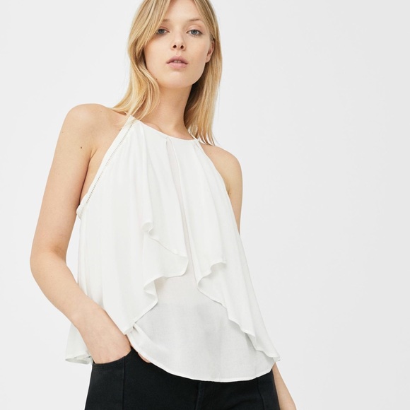 Mango Tops - New with tags mango white layered cami tank top
